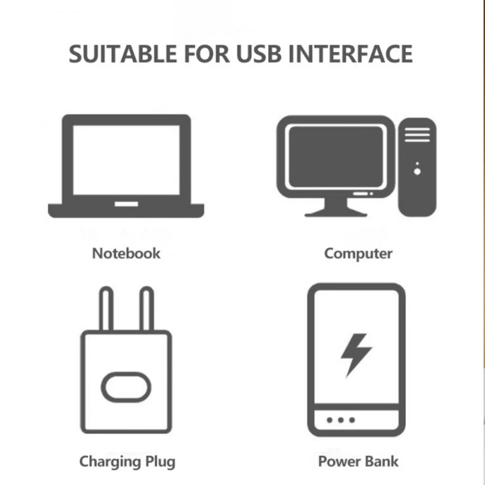 10 szt. Kolorowa przenośna lampka nocna z USB do czytania z lampką nocną mała lampa Power bankiem ładującym oświetlenie z wtyczką USB