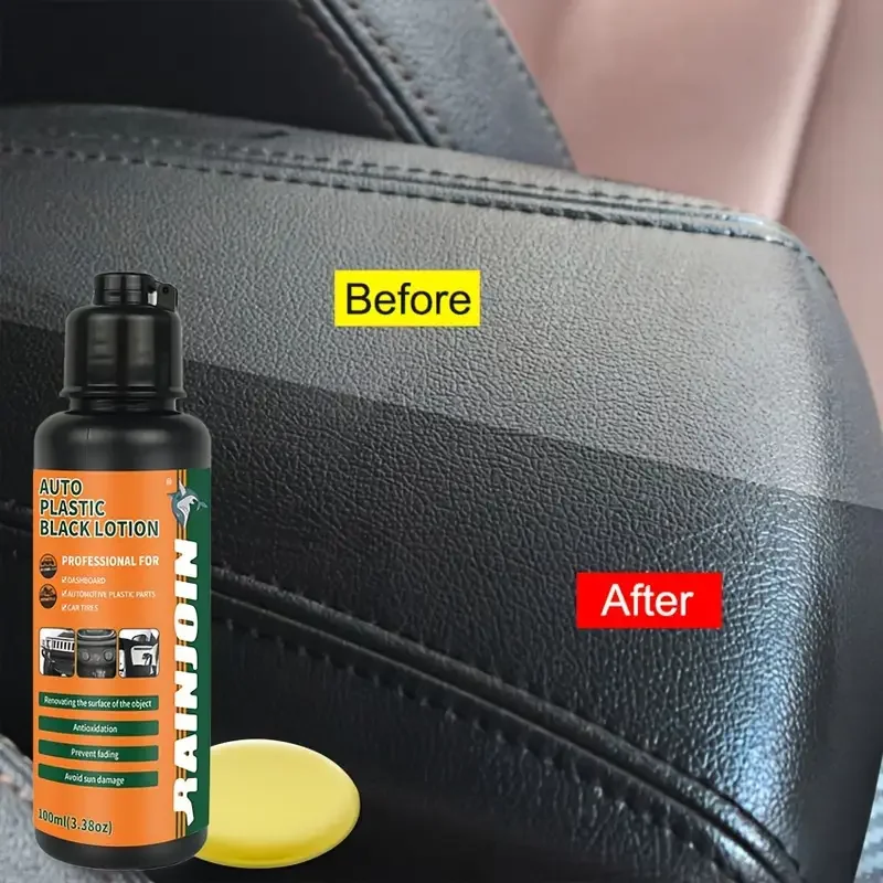 Crystal clear car plastic repair agent - car interior and panel renewal wax coating agent, advanced car care polish