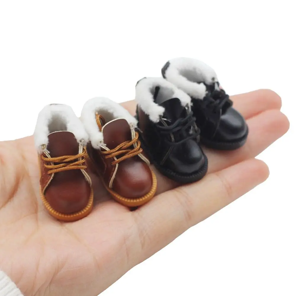 3.2cm 1/8 BJD Handcrafted Doll Winter Boots For 1/6 Blythes OB22 ob24 Dolls Shoes Clothing Doll Accessories