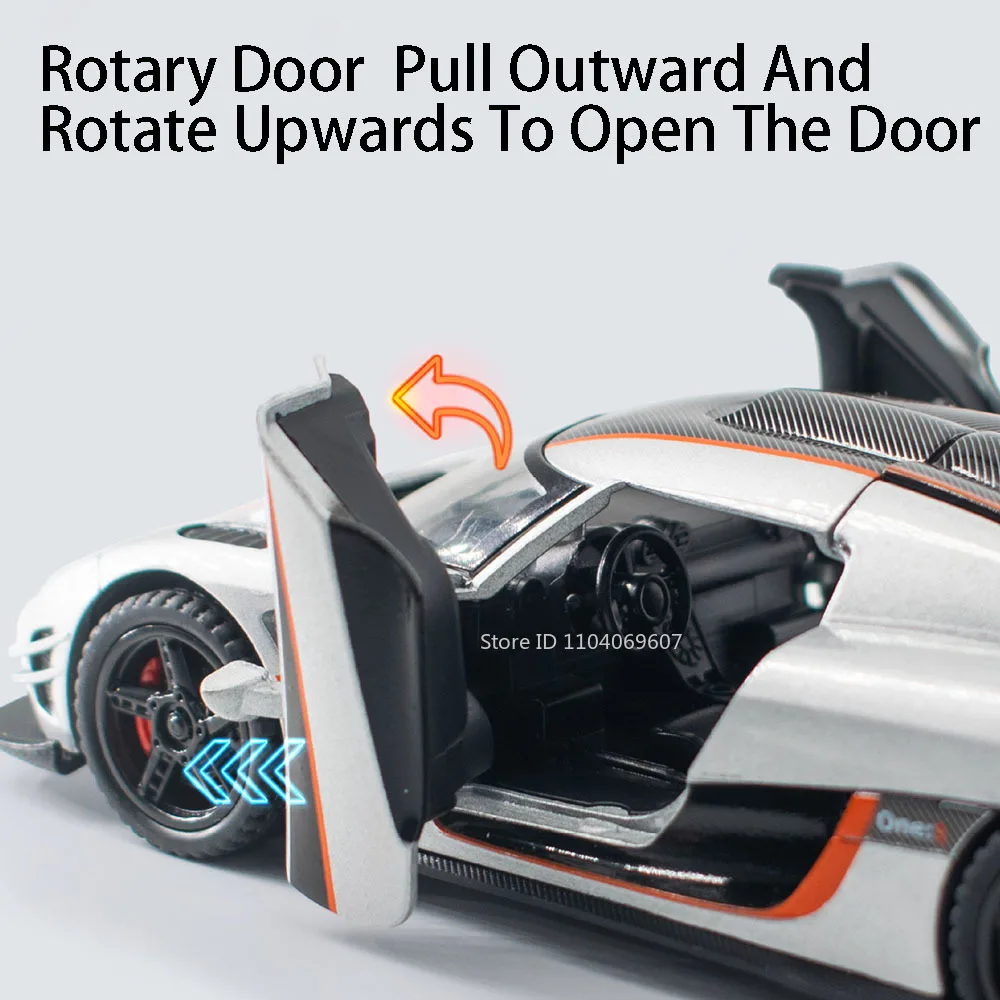 1:32 Scale ONE1 Miniature Sports Car Model Toys Alloy Diecast 4 Doors Opened with Pull Back Racing Vehicles Toys for Kids Gifts
