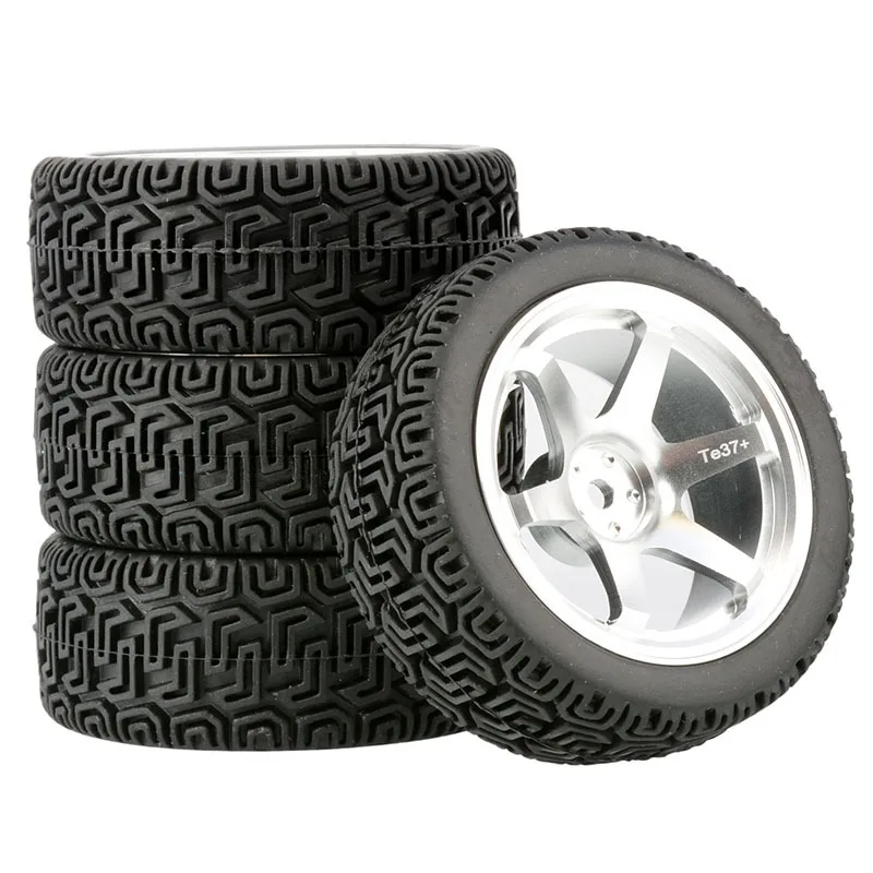 

4 шт. гоночные шины, металлический обод колеса, 4 шт. для RC 1/10, дорожный автомобиль HSP 94123/94103/94122 D4/D3 FW06 WL144001 MJX16207