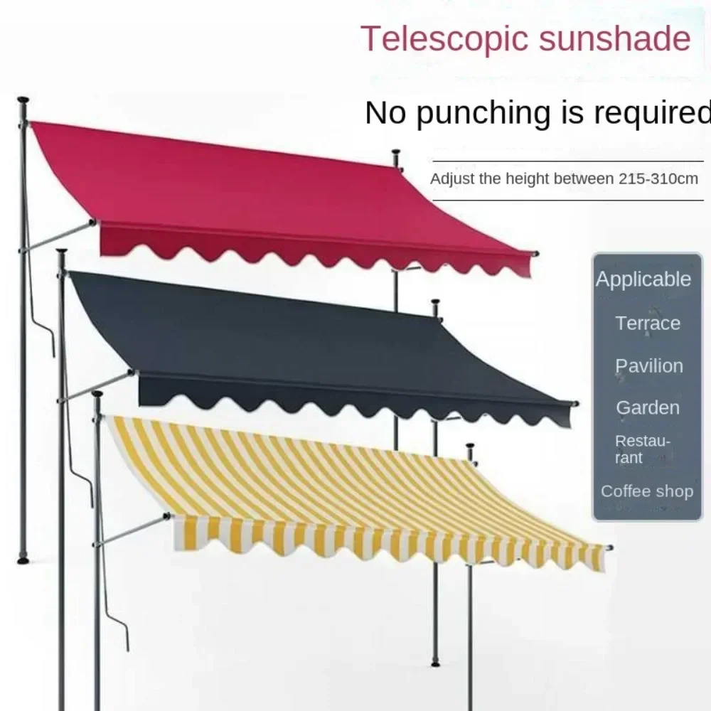 Awning Folding and Telescoping Canopy Rainproof Eaves Balcony Courtyard Household Rainproof and Sunscreen Tent Canopy Tent