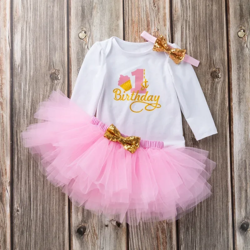 Baby Girl Clothes Sweet Dresses Set Toddler Kids Clothes Newborn 1st Birthday Outfits Little Princess Dress Set for Baby Girl