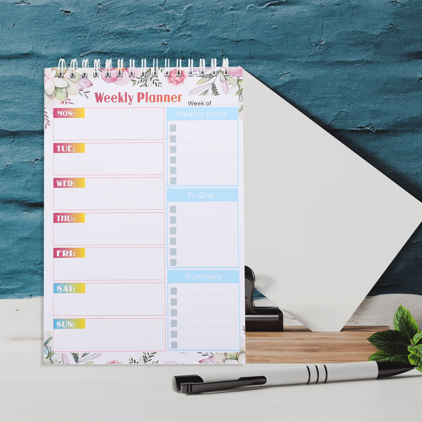 

Daily Planner Notepad Spiral Binding Undated Thick Paper Desk to Do List Schedule Memo Pad Planning Pads