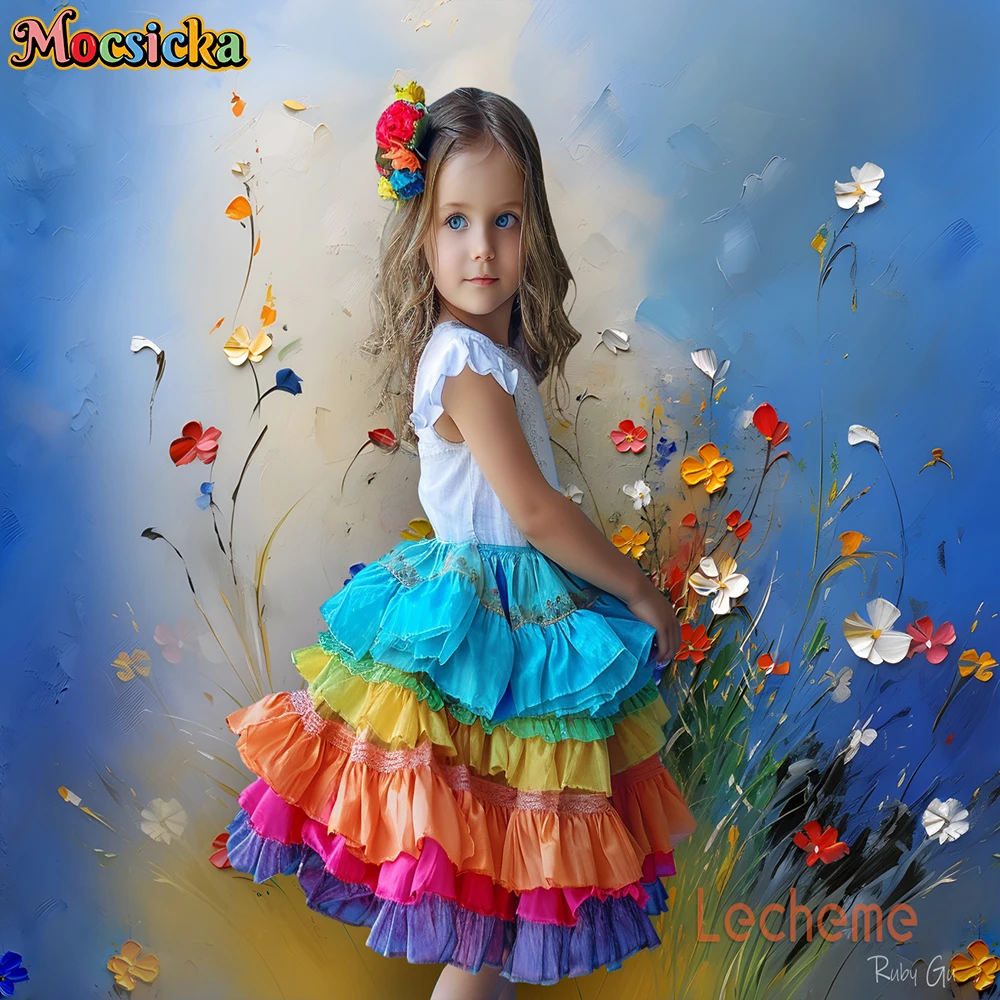 Mocsicka 아트 추상 배경 사진 태양 개 꽃 벽 아이 아기 파티 부활절 봄 유화 배경 장식 스튜디오