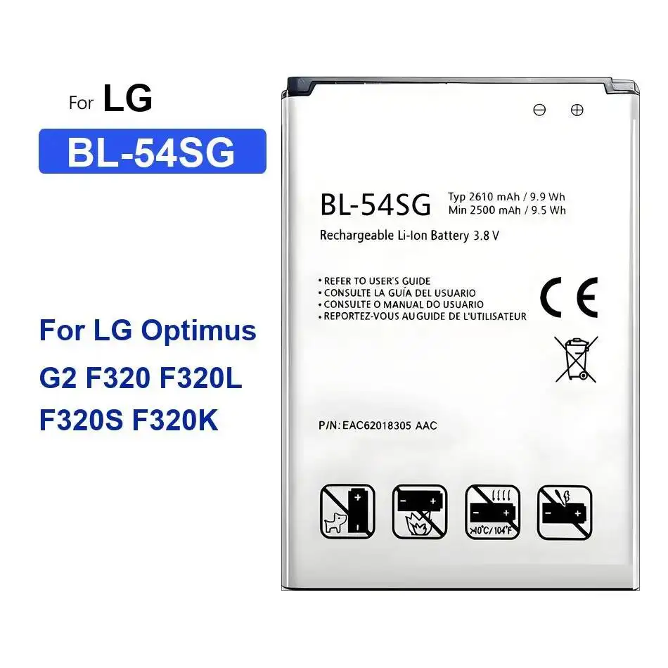 

Batery For LG Nexus 5X, 4, 5, G2 Mini, G3, G3S, G3C, G4, G4S, G4C Beat, G5, G,6 G7, G8 ThinQ, B2MINI, BL-42D1F, BL-53YH, BL-51YF