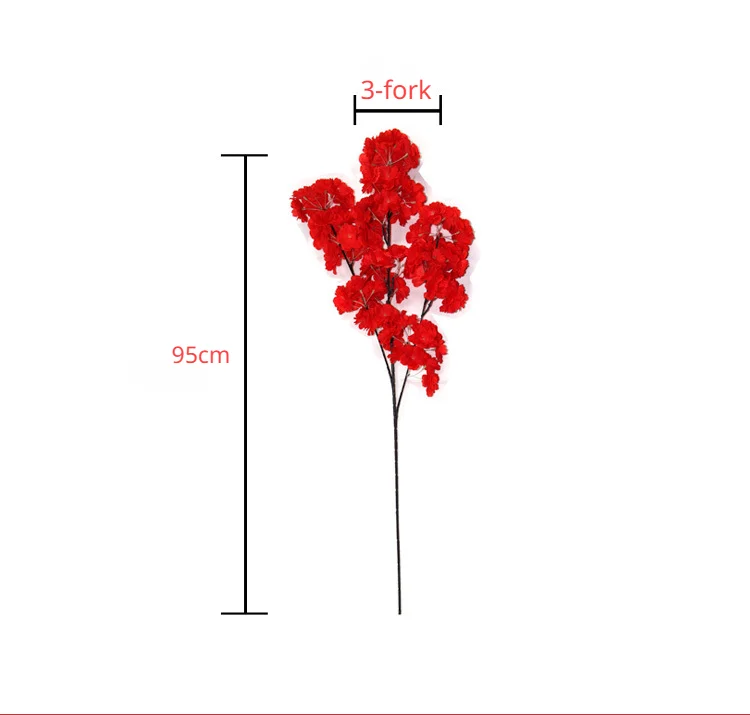 100pcs Artificial Cherry Blossom Wedding Party Decoration Plastic Artificial Flower Arch Decoration Garden Decoration