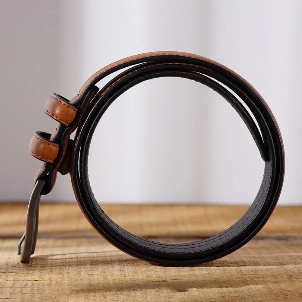 حزام جلد صناعي بتصميم فاخر للرجال ، حزام خصر متعدد الاستخدامات ، علامة تجارية عصرية ، عمل ، غير رسمي