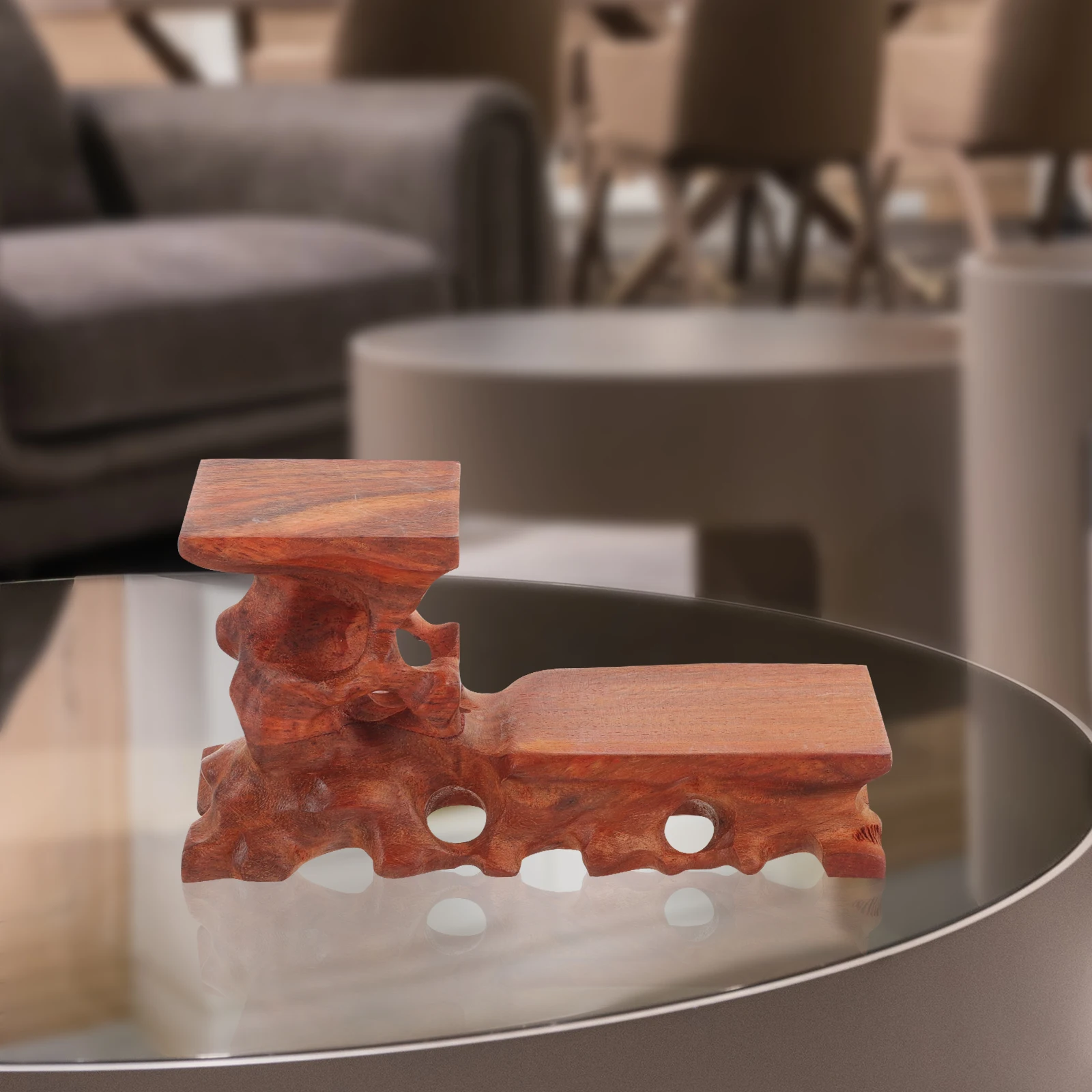 

Base Solid Wood Display Stand for Statues Crafts Teapots Flower Vases Decor Wood Base Riser