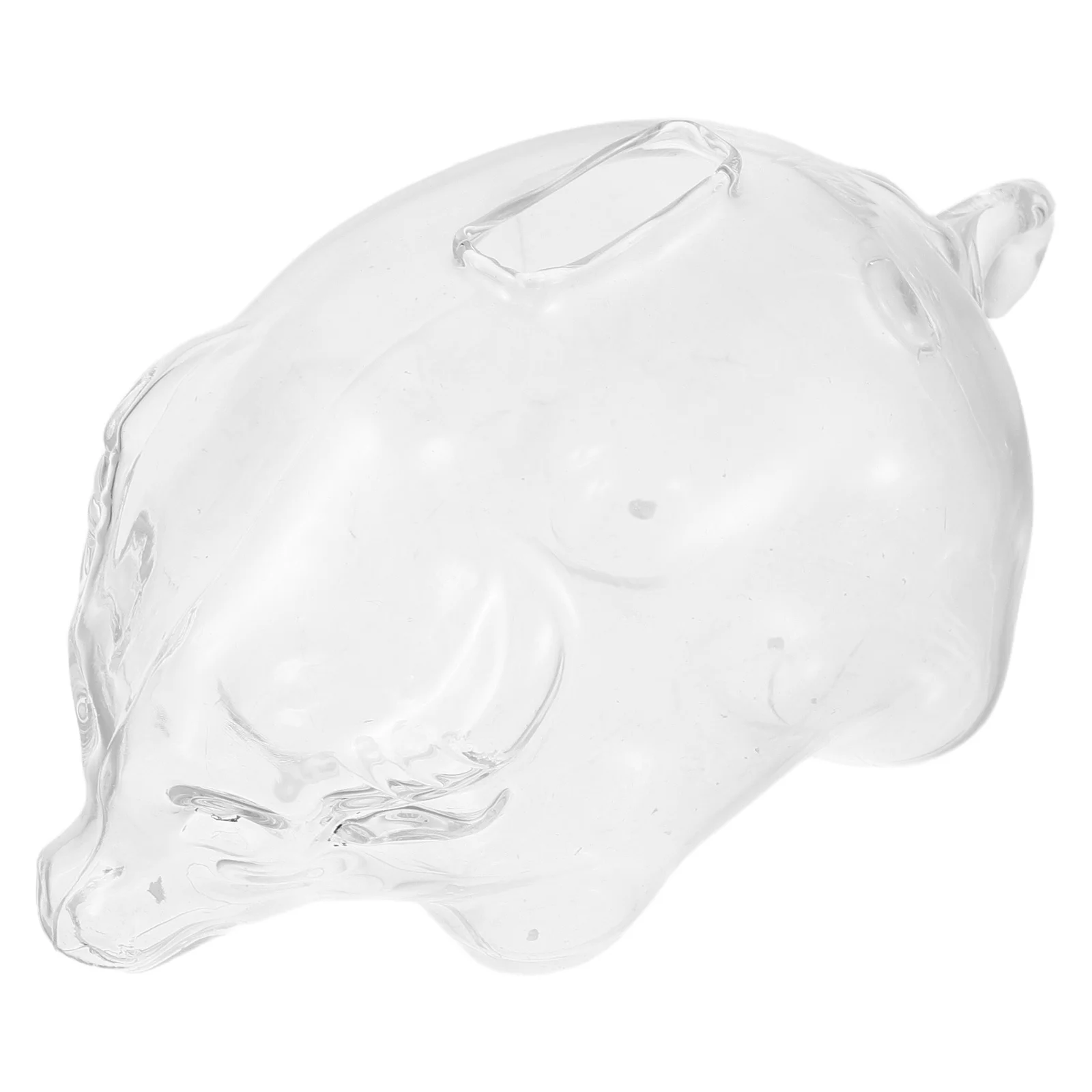

Clear Glass Cow Piggy Bank Large Capacity Shatterproof Animal Coin Bank for Kids Boys Girls Cartoon Cattle Money Saving Pot