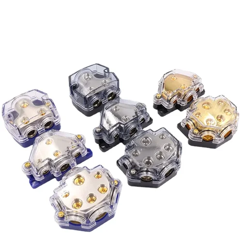 AMPLIFICADOR DE Audio para coche, 2 vías, 3 vías, 5 vías, calibre 0/2/4 en calibre 0/2/4/8, bloque de distribución de energía para divisor de Audio para coche