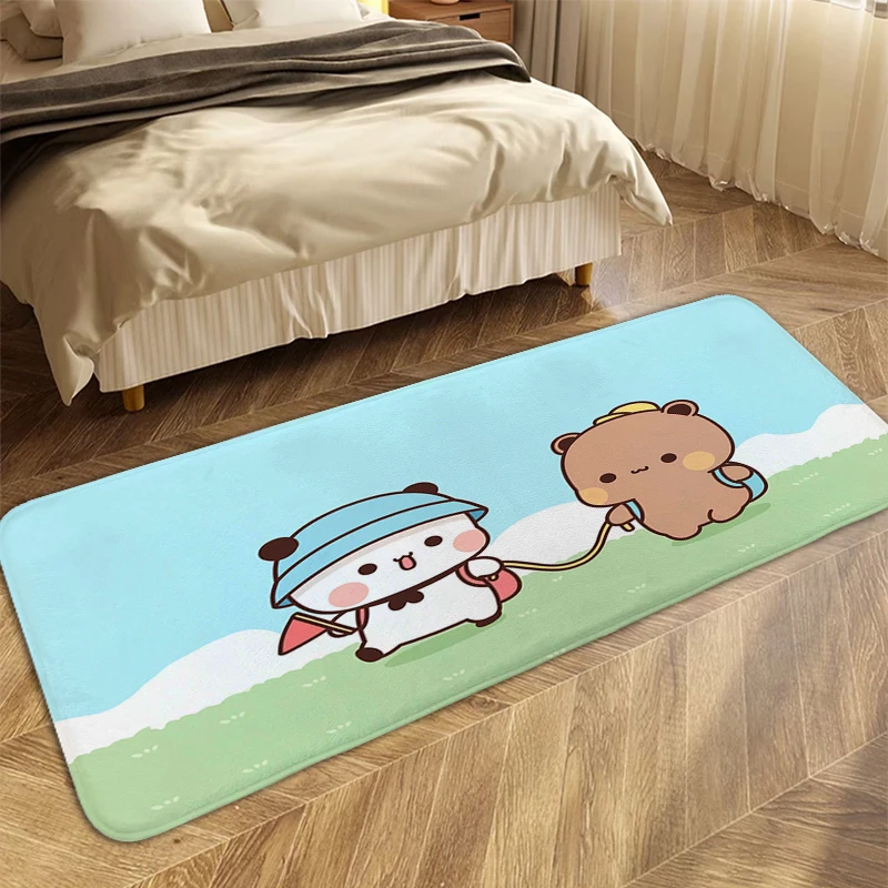 Children\'s Bedroom Carpet B-Bubu and Dudu Lovely Kids Room Bathroom Rug Washable Non-slip Kitchen Mat Doormat Entrance Door