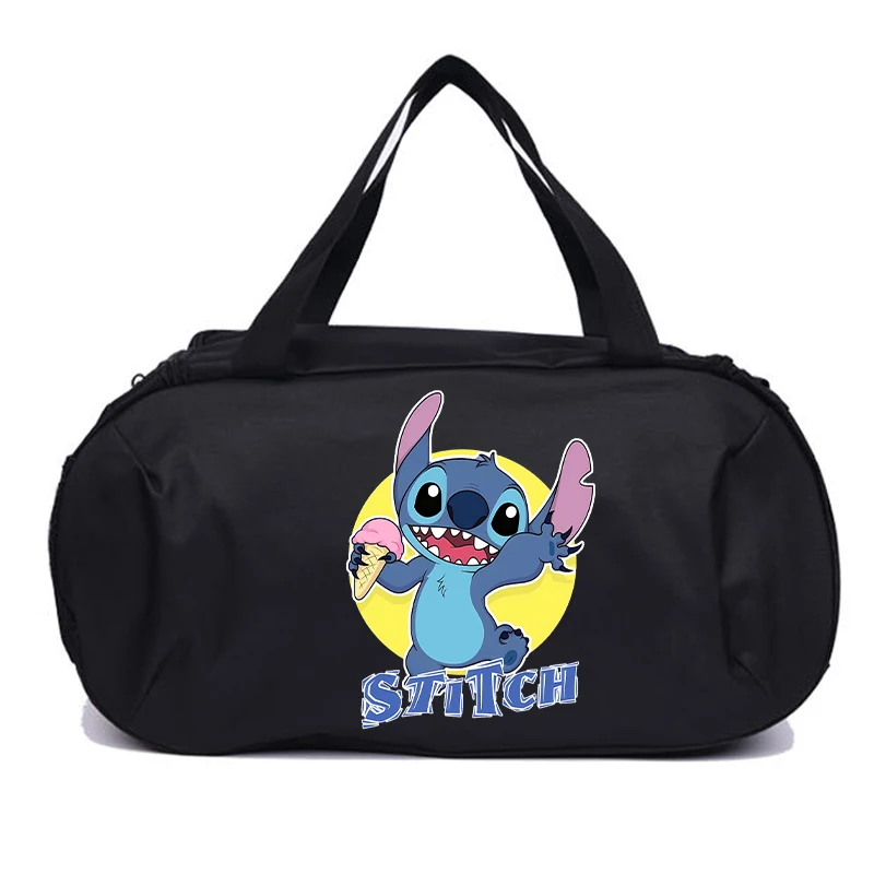 New Stitch Disney Luggage Travel Bag Outdoor Camping High Capacity Backpack Kawaii Cartoon Duffle Bags Oxford Cloth Gym Bags