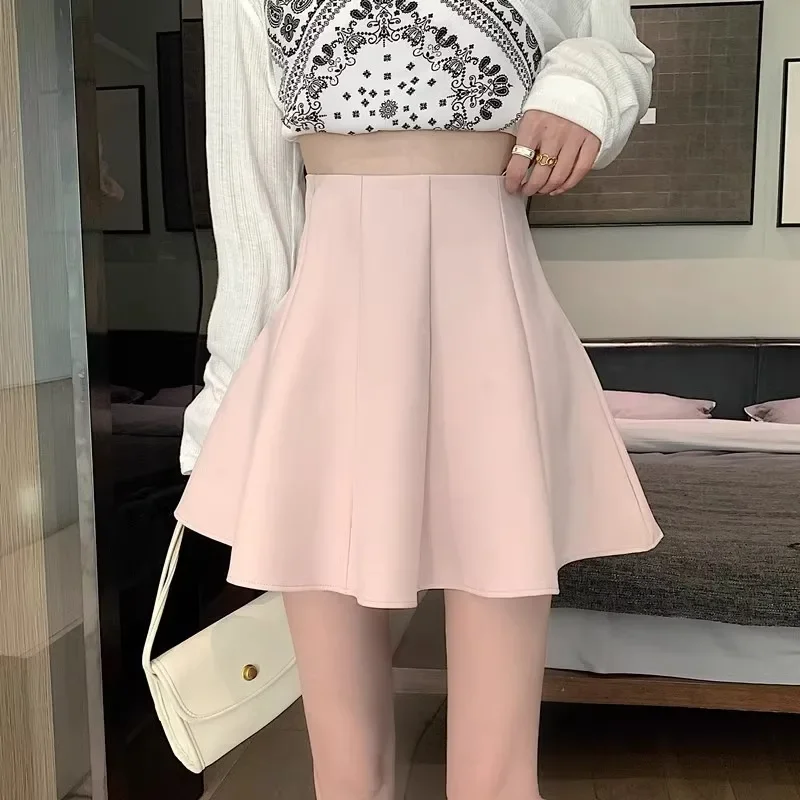 Blackskirt Women's Spring 2024 New Mini Dress Fashionable Puffy Umbrella Skirt High-waisted Slimming Petite A- line Skirt