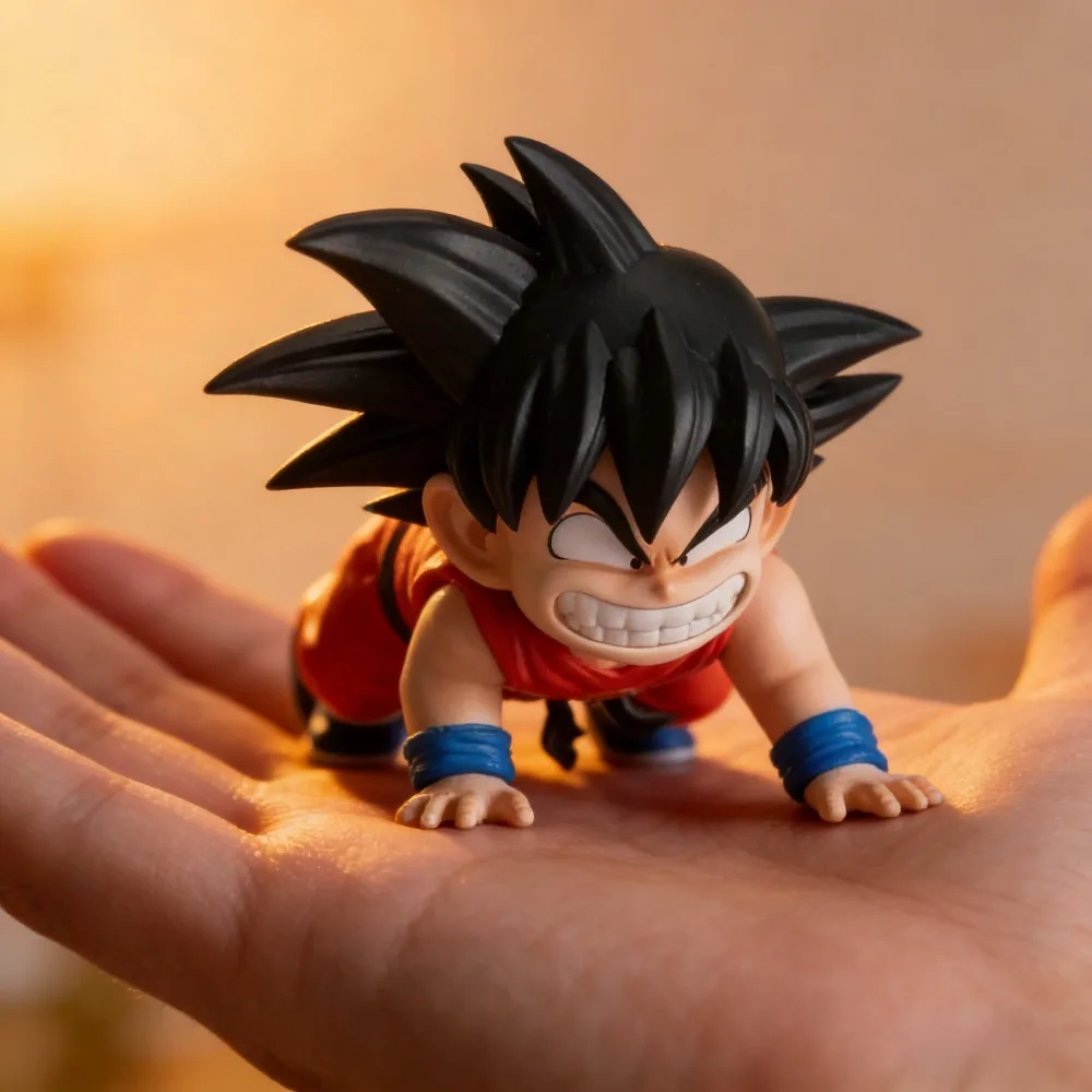 Figura de Anime Dragon Ball de 3.54in/9cm, Figura de Acción de Goku Gateando, Estatua de PVC, Modelo Coleccionable, Juguetes, Regalos