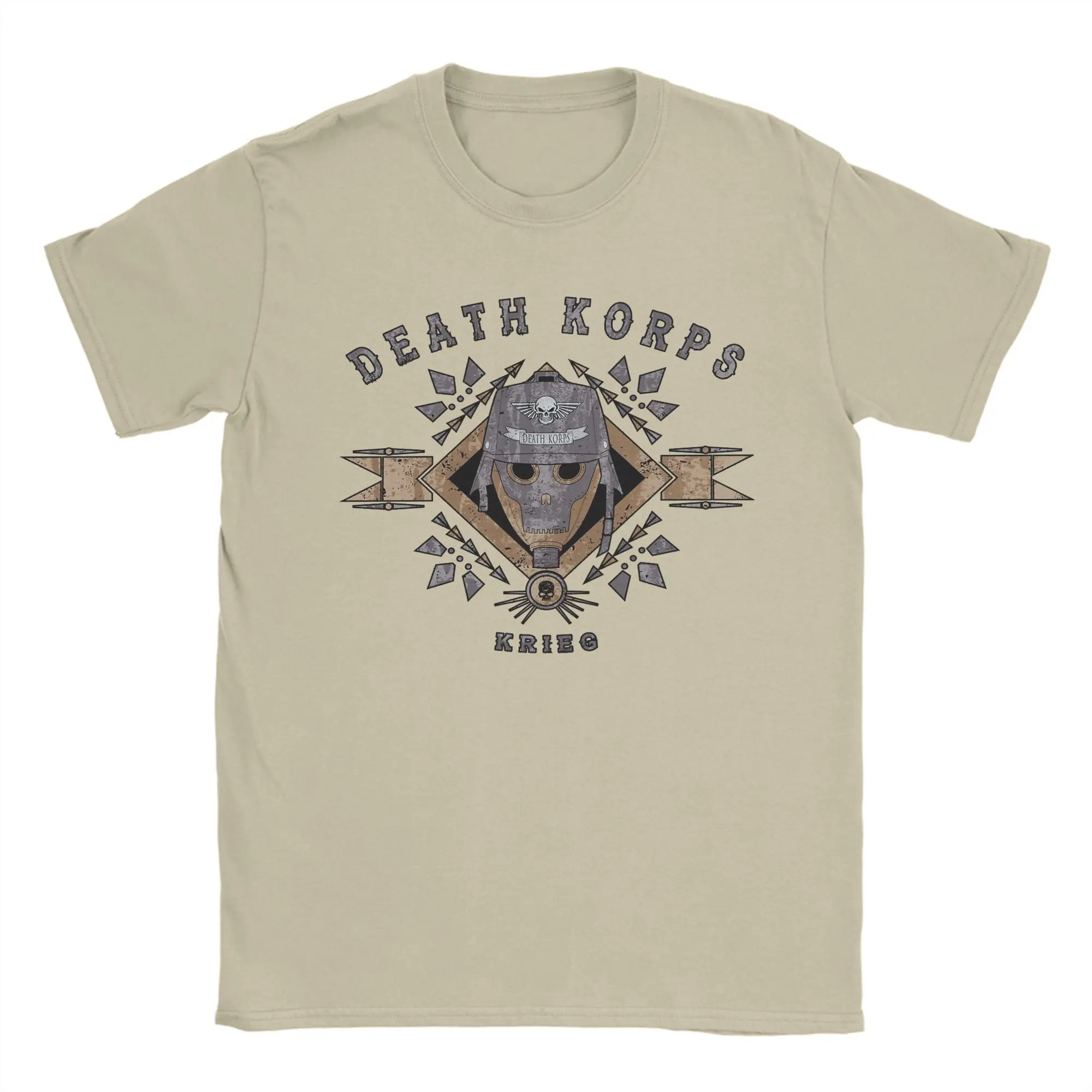 Men's KRIEG TRIBAL GRUNGE Death Korps T Shirts  Pure Cotton Clothing Vintage Short Sleeve Round Collar Tees New Arrival T-Shirts