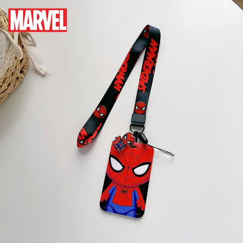 

Marvel Card Holder Spider Man Captain America Avengers Superheroes Student ID Credit Card Cover Lanyard Keychain Accessories