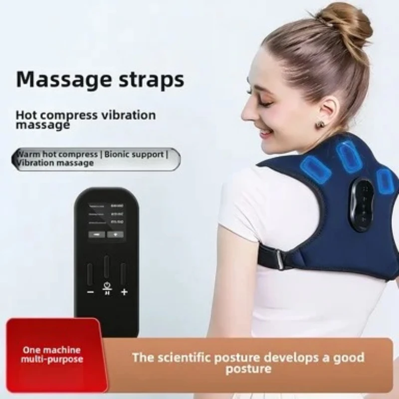 

Vibration Massage Shoulder Strap Breathable Back Support Belt Comfortable Sitting Posture Helper For Daily Use