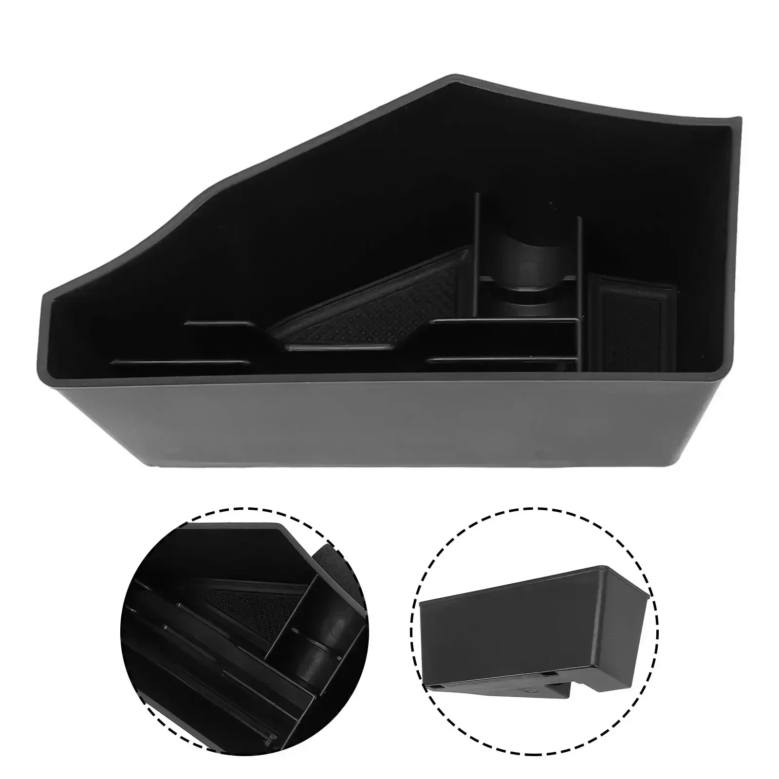 Keep Your Belongings Safe And Accessible With This Black Car Center Armrest Storage Box Tray For Kia Sportage NQ5 2021 2023