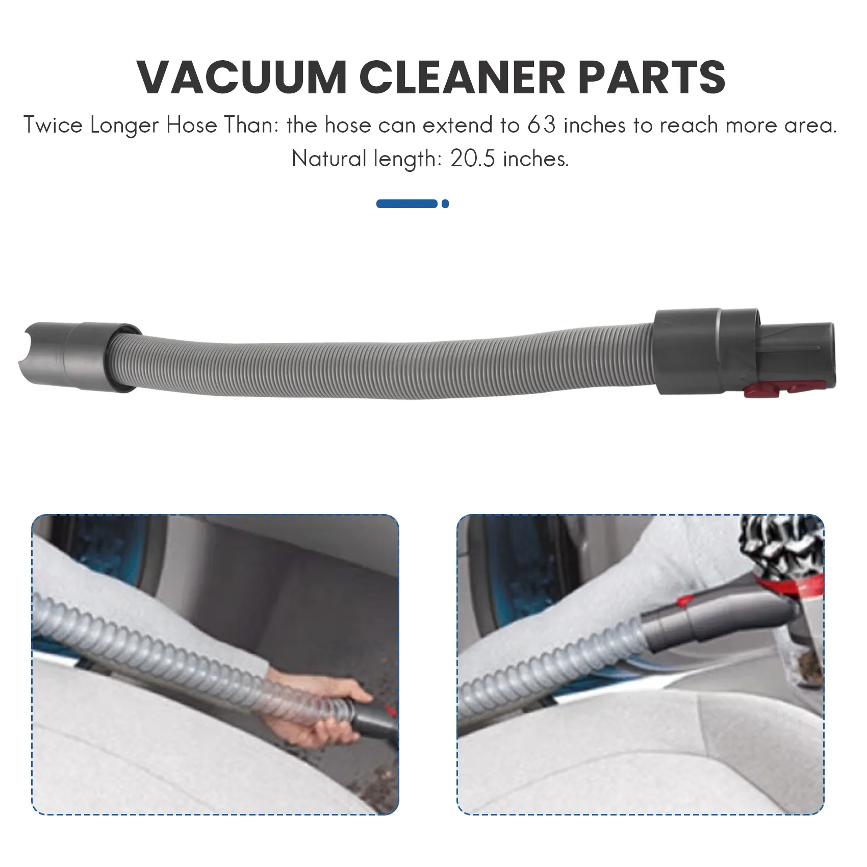 Mangueira de extensão e bloqueio de gatilho para Dyson, mangueira flexível e suporte do interruptor para Dyson V15, V11, V10, V8, V7, aspirador