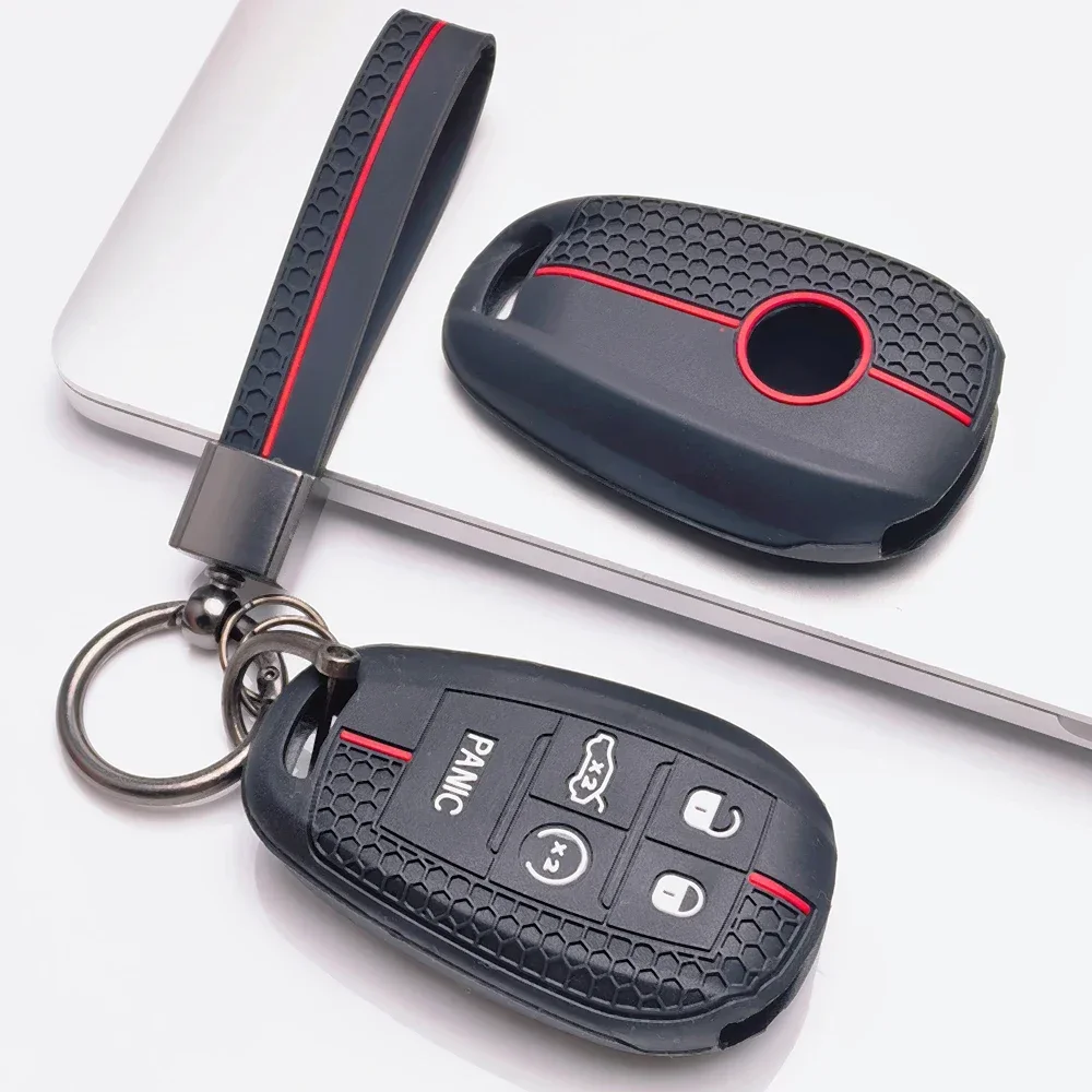 Soft Key Fob Sleeve with Buckle Key Ring Strap Durable Daily Use Soft Touch Secure Grip Protective For Alfa Romeo Giulia Stelvio