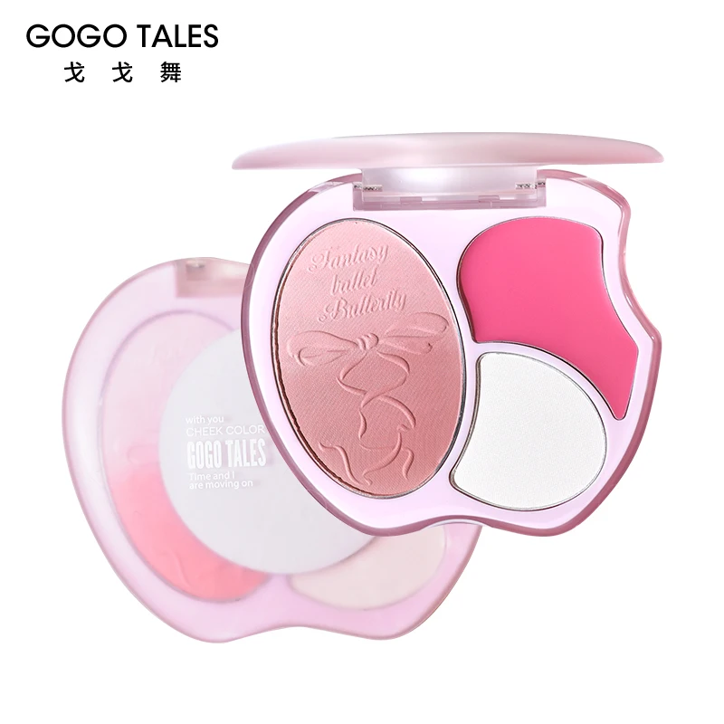 Gogo tales blush high-gloss grooming integrated disc rouge gills purple expansion color low saturation