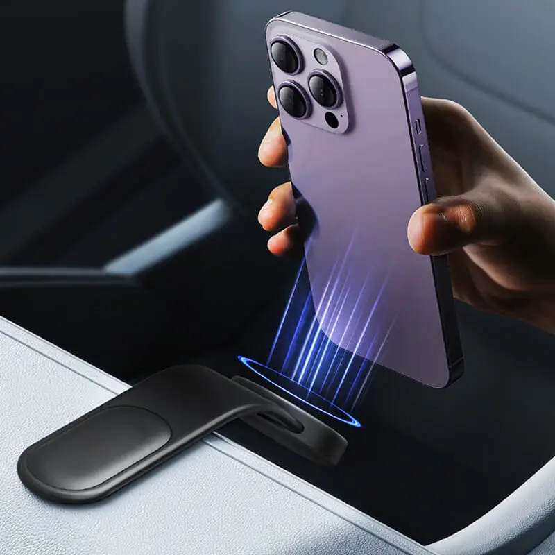 Universal Magnetic Car Phone Holder Mobile Cell Phone Stand Smartphone Pillar Mount Magnetic Suction Car Phone Holder For Tesla