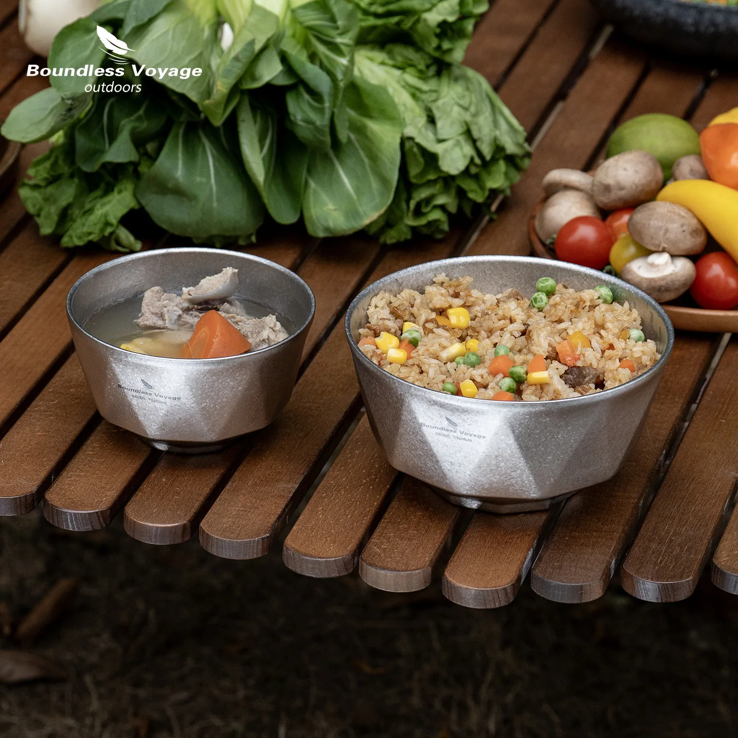 

Pure Titanium Double-Layer Bowl, Ultra Light, Heat-Resistant,Antibacterial, Outdoor Camping, Travel Home Use Tableware,A1608