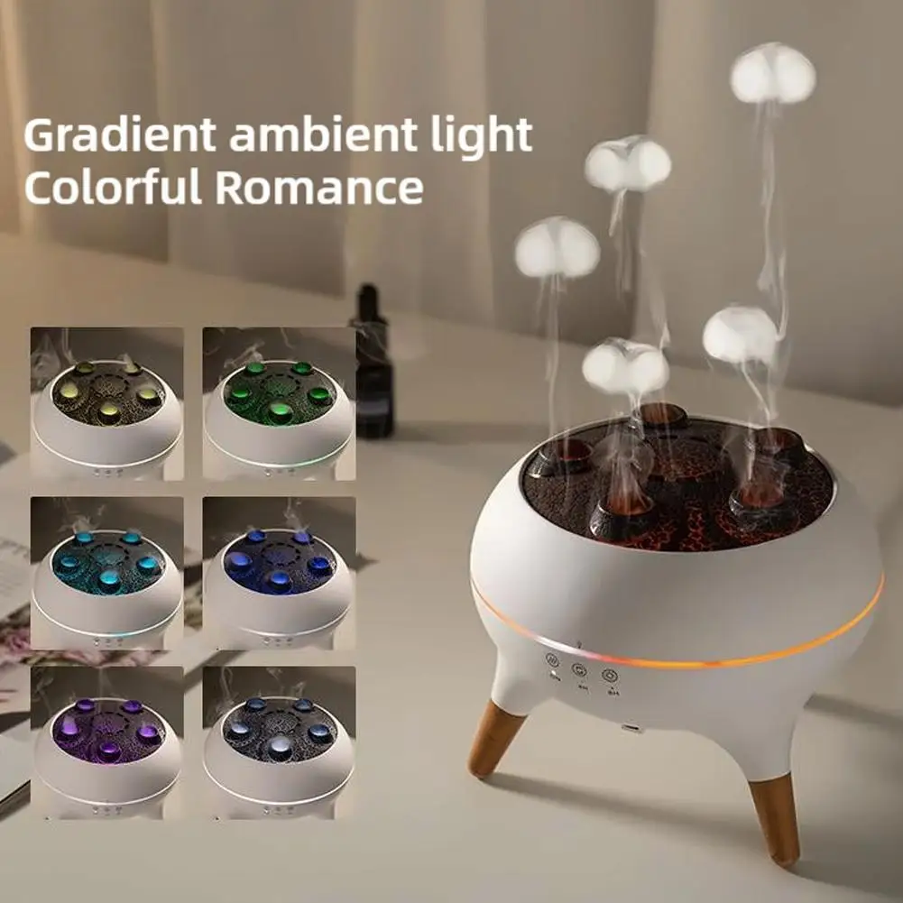 Creative Simulation Flame Humidifier Aromatherapy Machine USB Atmosphere Lamp Home Office Humidification Aromatherap Machine