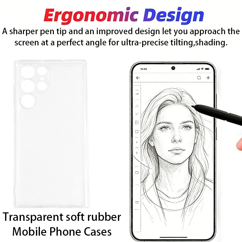Für Samsung Galaxy S24 Ultra SM-S928B SM-S928U SM-S928W Stylus-Stift Touch S Pen Ohne Bluetooth & Zusätzliche Stiftspitzen & TPU-Handyhülle – Detail 4