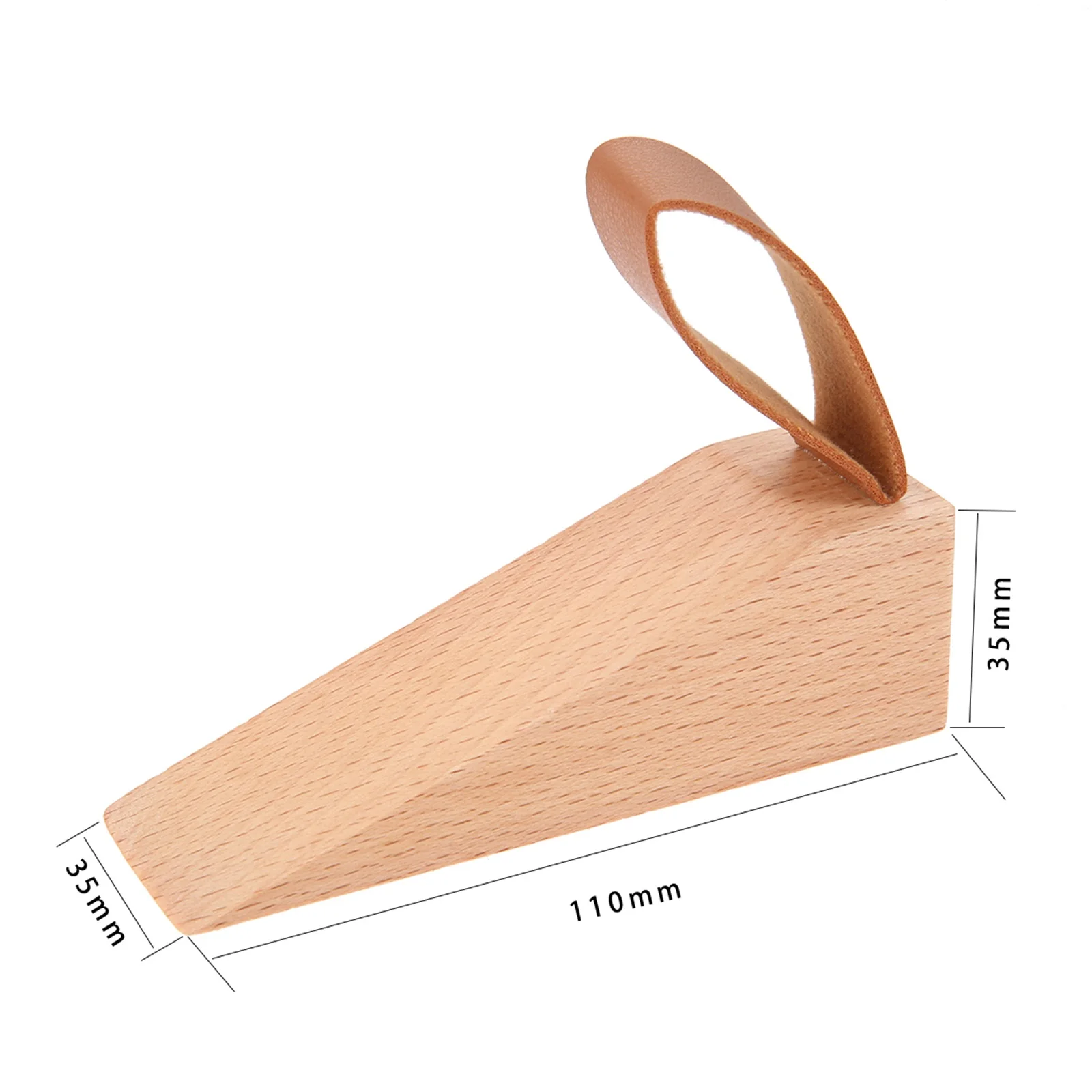1 pz piccolo tappo per porta in legno massello faggio/noce nera arresto antiscivolo bambini proteggi corda in pelle zeppa anti-collisione casa creativa