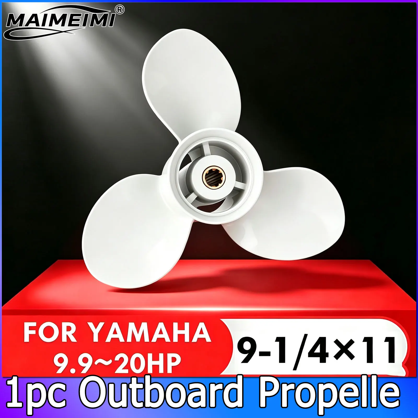 Outboard Propeller 9 1/4*11 For Yamaha 9.9hp 15hp 20hp Boat Motor Aluminum Alloy Screw Ship Marine Engine Parts 3 Blade 8 Spline