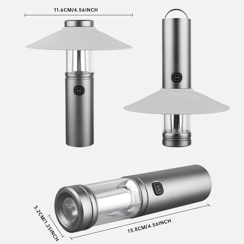 1-6PCS Multifunctional 3-in-1 Camping Light, Rechargeable Super Endurance Waterproof Handheld Flashlight, Magnetic Suction Lamp