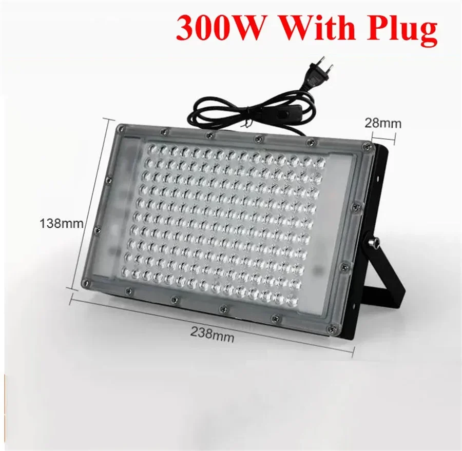 300W UV 395nm Black Light Ultravilet Flood Light Halloween Xmas
