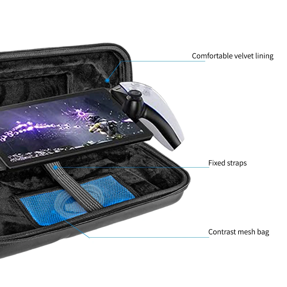 Hard EVA Storage Box for Sony PS5 PlayStation Portal Handheld Game Console Portable Storage Box PSP Travel Portect Carrying Case