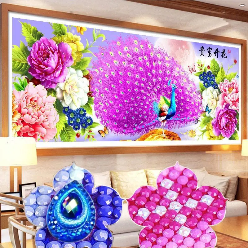 

DIY Special Shaped Diamond Painting Full Diamond Embroidery,Peony,Peacocks,5D,Cross Stitch,Diamond Mosaic,Decoration Home