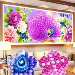 DIY Special Shaped Diamond Painting Full Diamond Embroidery,Peony,Peacocks,5D,Cross Stitch,Diamond Mosaic,Decoration Home