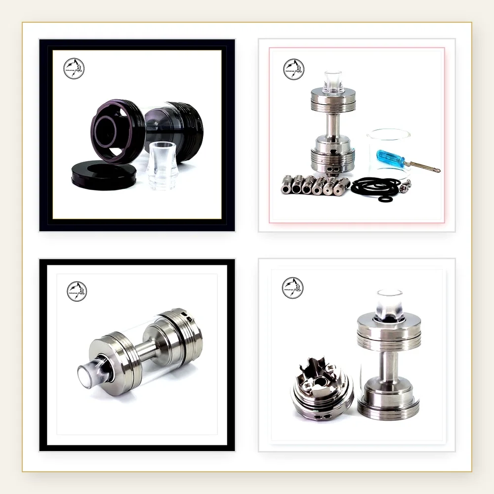 Wolfcool Rafi-R Style 22mm RTA Rebuildable Tank Atomizer - Durable 316 Stainless Steel Design