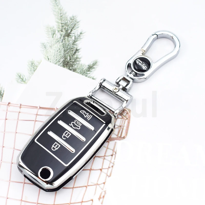 ปลอกหุ้ม3/4ปุ่มสำหรับ Kia picanto ceed Sorento Cerato K3 K4 K2 K5 Optima Forte Rio 3 Soul Sportage 4ฝาครอบเคสกุญแจรถยนต์ TPU