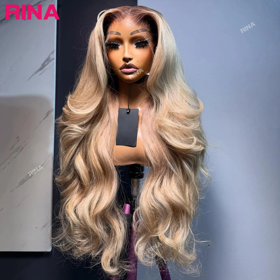 Donkere Wortel Blonde 13x6 13x4 Hd Kant Frontale Pruik Menselijk Haar Ombre Gekleurde Ombre Blonde Menselijk Haar Pruiken Body Wave Voor Vrouwen 5x5