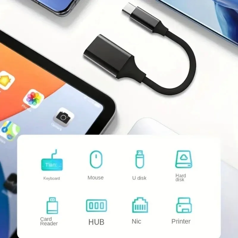 Cable USB tipo C a USB 3,0 OTG, Adaptador convertidor macho a hembra, Cable de datos de carga para unidades Flash de teléfono móvil y portátil