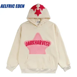 Aelfric Eden Vintage Embroidery Star Hoodie 2023 Men Y2K Hip Hop Casual Pullover Japanese Harajuku Streetwear Sweatshirt Hooded