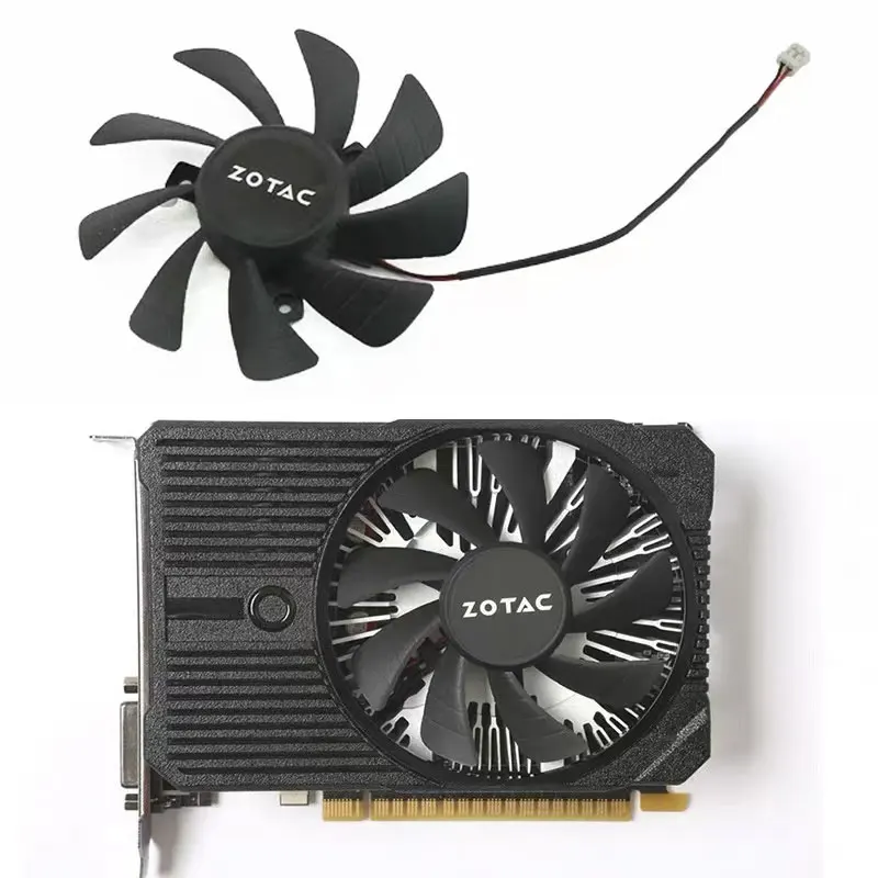 85 mm T 129215 SH 2Pin GTX1060 Oryginalny wentylator chłodnicy do kart graficznych Zotac GeForce GTX 1050 1050Ti Mini 1650 OC GDDR6 Wentylatory zamienne