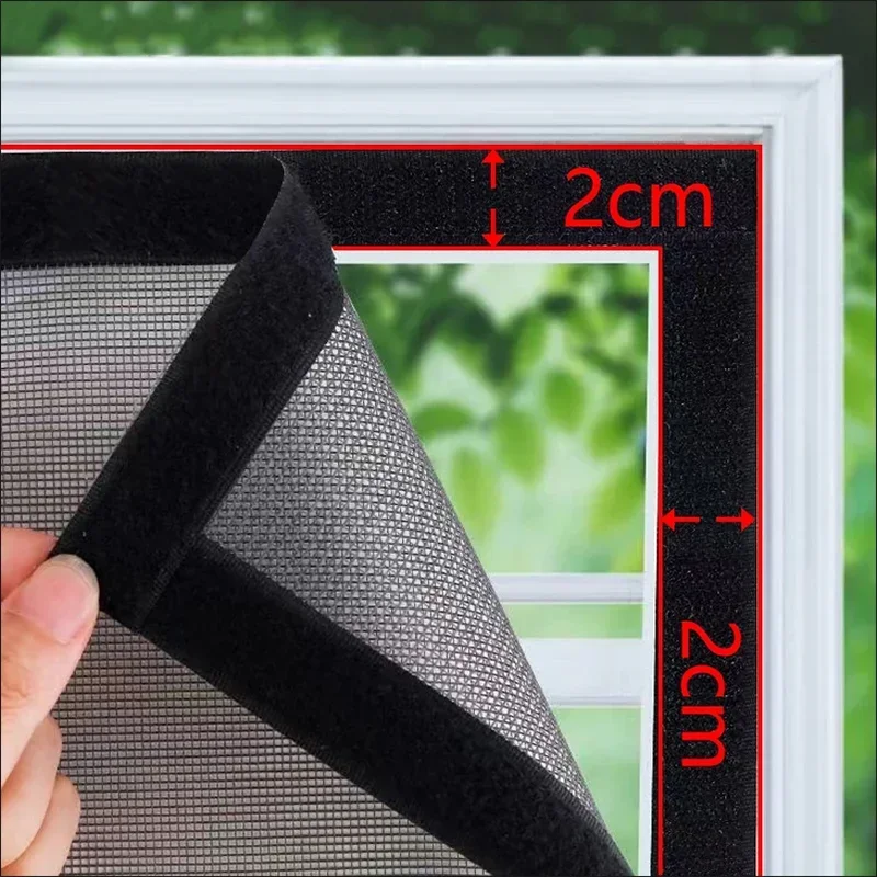 Screen window self-adhesive, detachable, easy to install, reusable mosquito net, gauze mesh, insect proof curtain, screen window