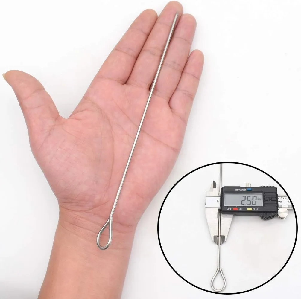 Espetos para churrasco de aço inoxidável de 8 polegadas, espetos Shish Kebab Kabob 12 peças