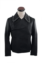 GUDI-009 WWII German Elite panzer officer black gabardine wrap jacket