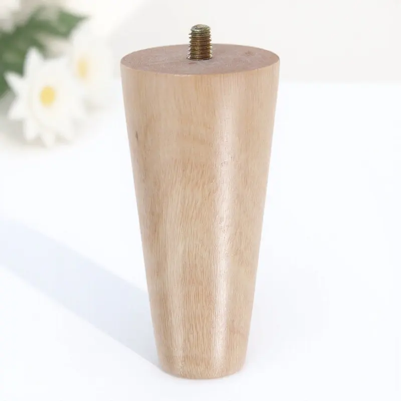 

Комплект из 4 ножек для дивана из массива дерева, опорные ножки для кресла, пуфика, круглые конические деревянные ножки для замены