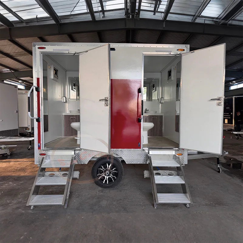 

Best-Selling Luxury Restroom Trailer Mobile Luxury Bathroom Trailer Portable Toilet Trailer for Outdoor Weddings and Receptions