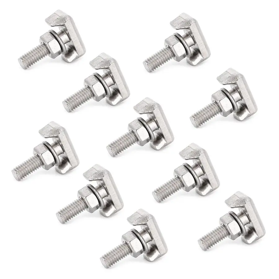 

10pcs Stainless Steel T Bolt Auto Battery Cable Terminal Connectors Bolts 19116852 Fits for Cadillac Chevrolet GMC 2007-2014