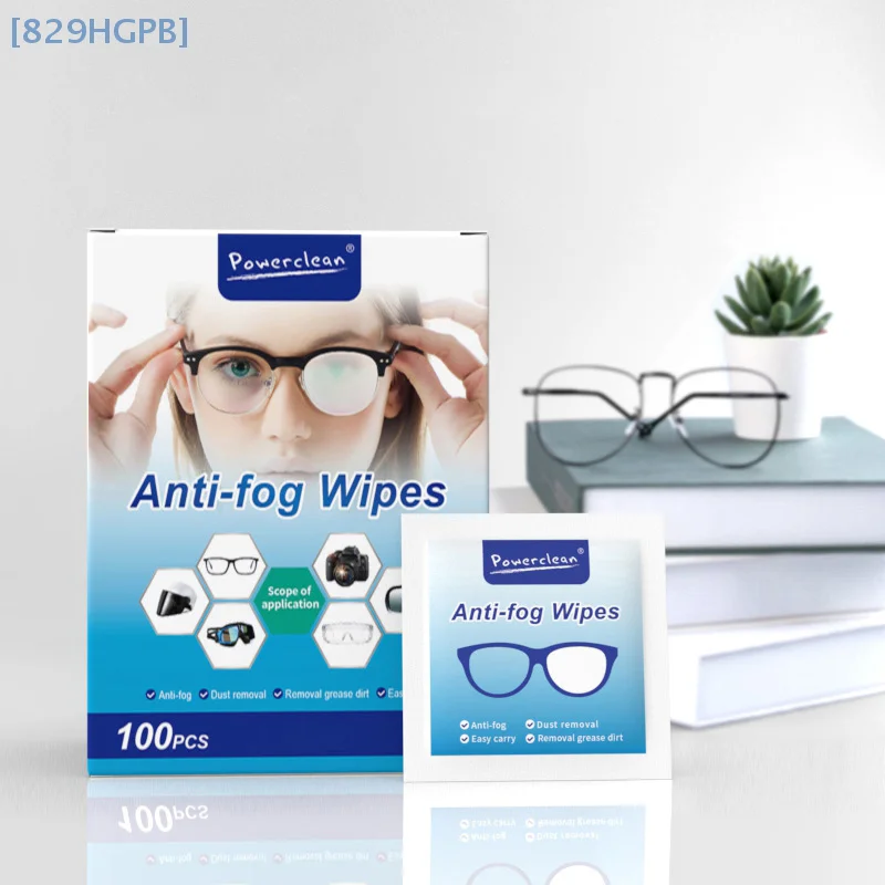 100Pcs/Box Glasses Cleaner Wet Wipe Disposable Anti Fog Misting Dust Remover Cleaning Lens Wipes Sunglasses Phone Screen